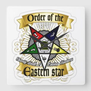 Orde van Eastern Star Vierkante Klok
