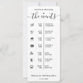 Orde van Evenementen Elegant Wedding Programma (Voorkant)