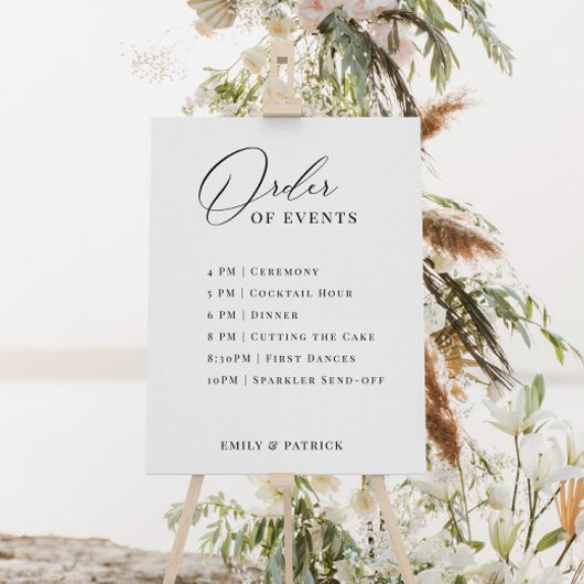 Orde van evenementen Wedding Planning Elegant Mode Poster