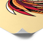 Orde van het Crosshatched Embleem van Phoenix Poster (Hoek)