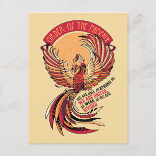 Orde van het Crosshatched Embleem van Phoenix Uitnodiging Briefkaart