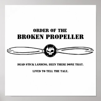 Orde van het Poster van de Gebroken Propeller
