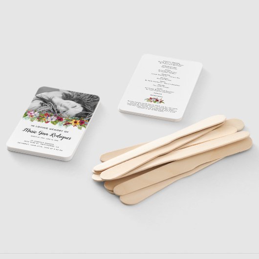 Orde van het Programma van de Funeral van de Foto  Handwaaier (Niet-gemonteerd)