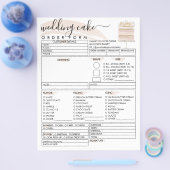 Orde voor de bruiloft van de Birthday bakkerij Flyer (Enkel)