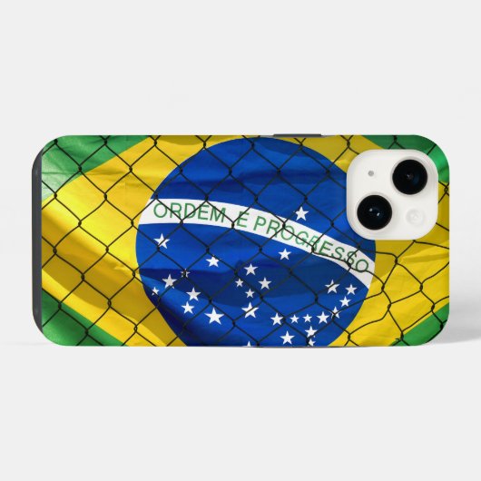 Ordem e Progresso Flag van Brazilië iPhone Hoesje (Achterkant horizontaal)