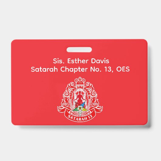 Order of Eastern Star (OES) Name Badge (Avant)
