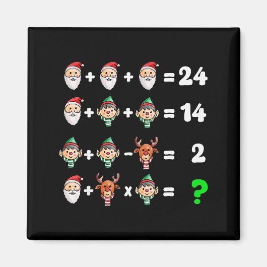 Order Of Operations Quiz Christmas Math Teacher Xm Magneet (Voorkant)