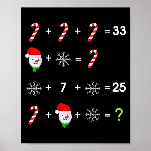 Order Of Operations Quiz Funny Math Teacher Christ Poster (Voorkant)