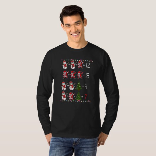 Order of Operations Quiz  Math Teacher Christmas T-shirt (Voorkant volledig)