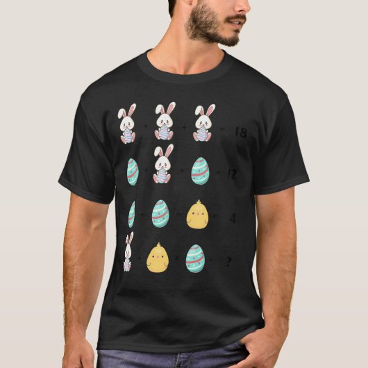 Order Of Operations Quiz Math Teacher Easter Chick T-shirt (Voorkant)