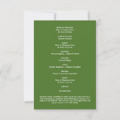 Order of Service Shamrock Funeral Program Kaart (Achterkant)
