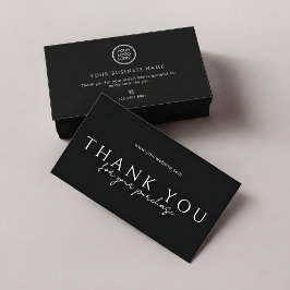 Order Packaging Thank You Inserts | Modern Sleek Visitekaartje