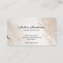 Orderhaar Stylist Visitekaartjes, Gold Beauty