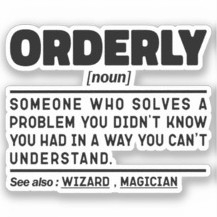 Ordermatig zelfstandig naamwoord Sarcastic Quote H Sticker
