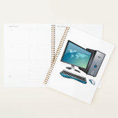 Ordinateur de bureau avec moniteur, clavier et sou