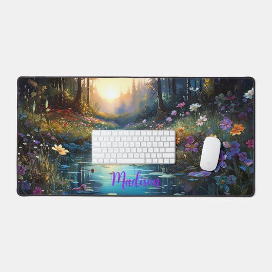Ordinateur De Bureau, Fleurs sauvages Le Long Du C (Clavier et souris)
