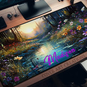 Ordinateur De Bureau, Fleurs sauvages Le Long Du C