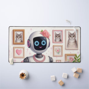 Ordinateur de bureau IA Robot Rose Tech Girls Mat 
