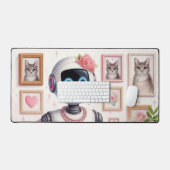 Ordinateur de bureau IA Robot Rose Tech Girls Mat (Clavier et souris)