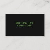 Ordinateur et carte de visite 2 de technologie (Dos)