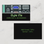 Ordinateur et carte de visite de technologie (Devant / Derrière)