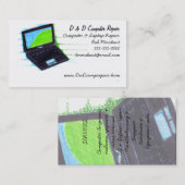 Ordinateur et carte de visite de technologie (Devant / Derrière)