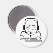 Ordinateur Nerd Internet Mème Réfrigérateur Magnet (Recto/Verso)