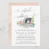 Ordinateur portable Floral | Faire-part de mariage (Devant / Derrière)