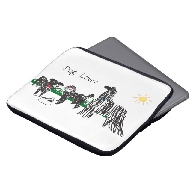 Ordinateur Portable Housse d'ordinateur pour amateur de chiens (Devant haut)