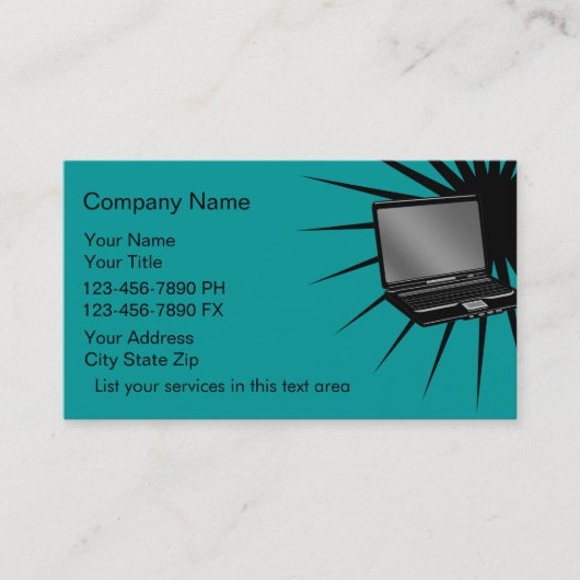 Ordinateurs simples Cartes de visite (Devant)