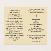 Ordination des prêtres catholiques Cartes saintes (Intérieur déplié)