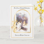 Ordination du prêtre catholique Carte de Jésus rel (Fleur jaune)
