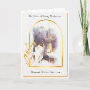 Ordination du prêtre catholique Carte de Jésus rel