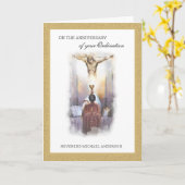 Ordination du prêtre catholique Carte de Jésus rel (Fleur jaune)