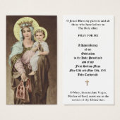 ORDINATION DU PRIÊTRE CATHOLIQUE CARTES SAINES ANN (Devant & derrière)