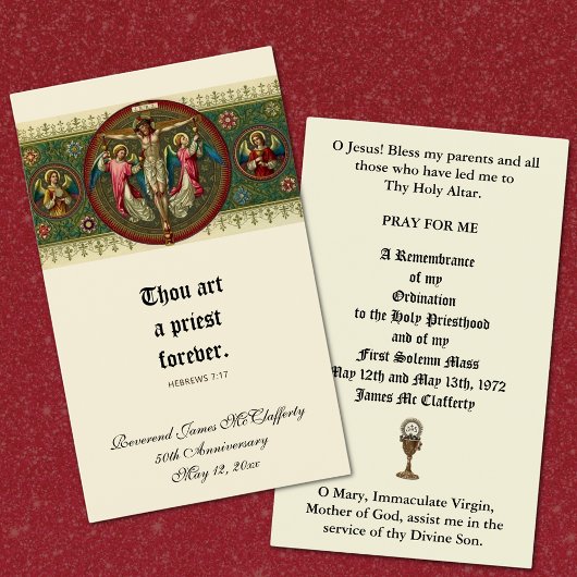 ORDINATION DU PRIÊTRE CATHOLIQUE CARTES SAINES ANN