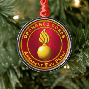 Ordnance Corps Kerstmis Metalen Ornament