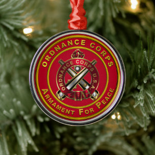 Ordnance Corps Kerstmis Metalen Ornament