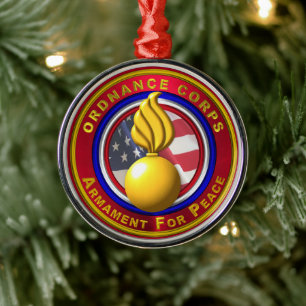 Ordnance Corps Kerstmis Metalen Ornament