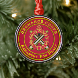 Ordnance Corps Kerstmis Metalen Ornament