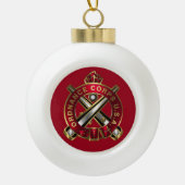 Ordnance Corps Regimental Crest Keramische Bal Ornament (Voorkant)