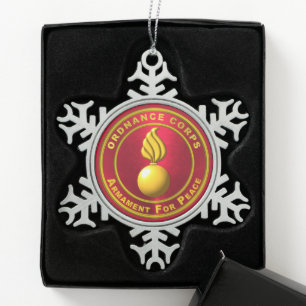 Ordnance Corps Snowflake Tin Sneeuwvlok Ornament