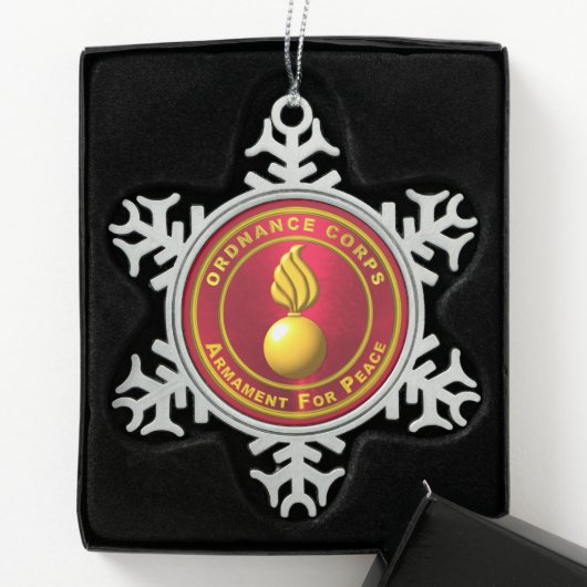 Ordnance Corps Snowflake Tin Sneeuwvlok Ornament (Kistje)
