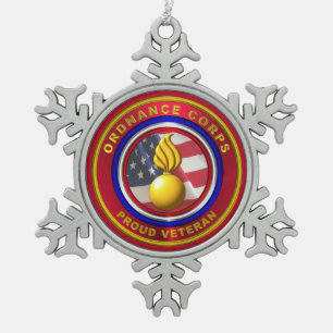 Ordnance Corps Tin Sneeuwvlok Ornament