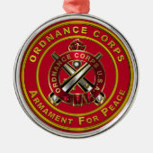 Ordnance Corps voor Kerstmis Metalen Ornament (Voorkant)