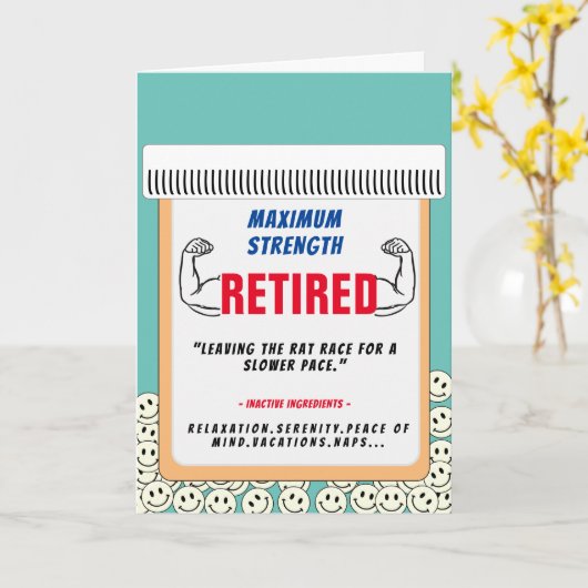 Ordonnance RX pour carte de retraite (Fleur jaune)