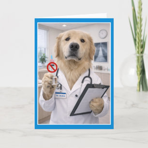 Ordonnances du docteur pour chien Carte de vœux d