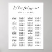 Ordre alphabétique Tableau de sièges Mariage simpl (Devant)