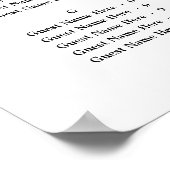 Ordre alphabétique Tableau de sièges Mariage simpl (Coin)