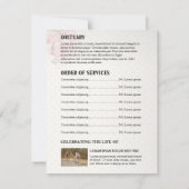 Ordre commémoratif de carte d'enterrement de (Dos)